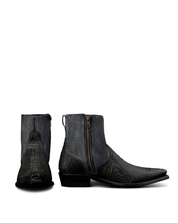 Pair view of The Blaze - Charcoal Ostrich Leg on plain background