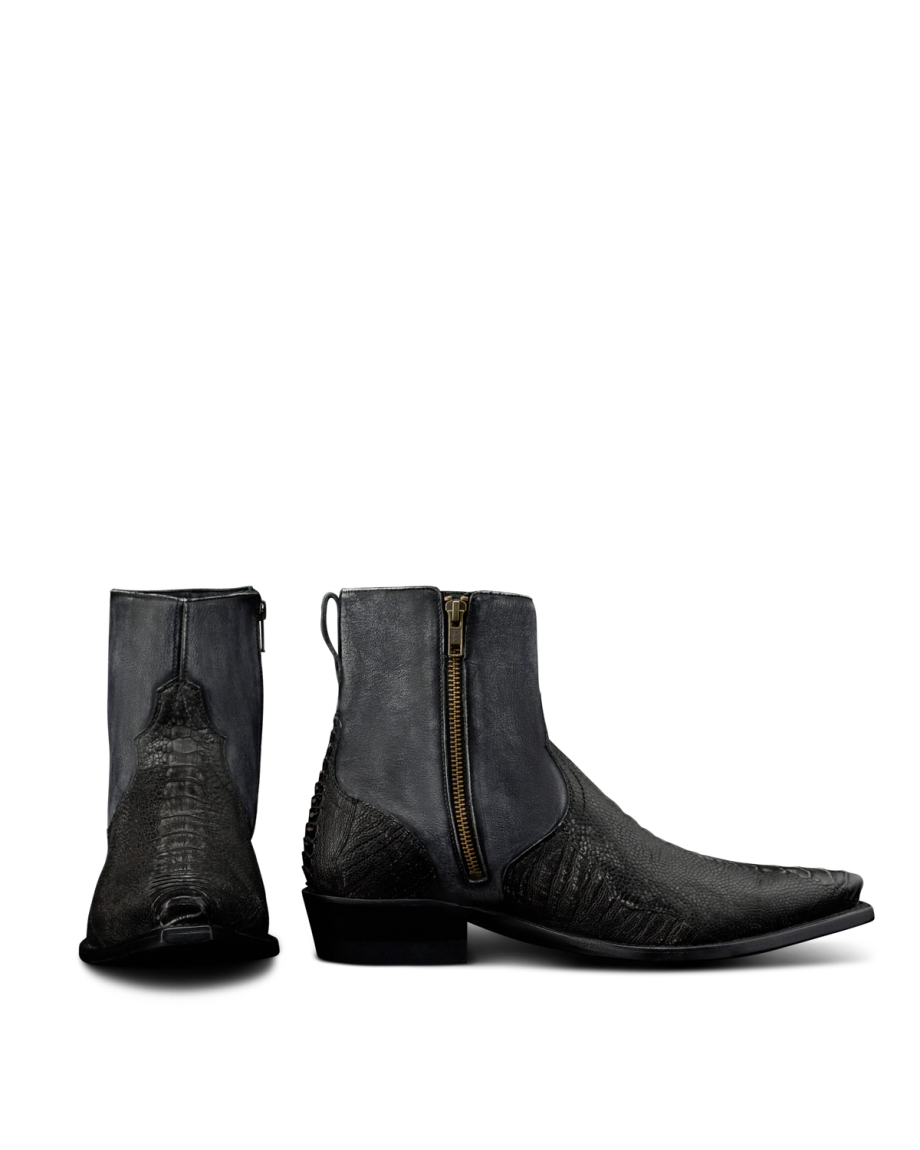 Pair view of The Blaze - Charcoal Ostrich Leg on plain background