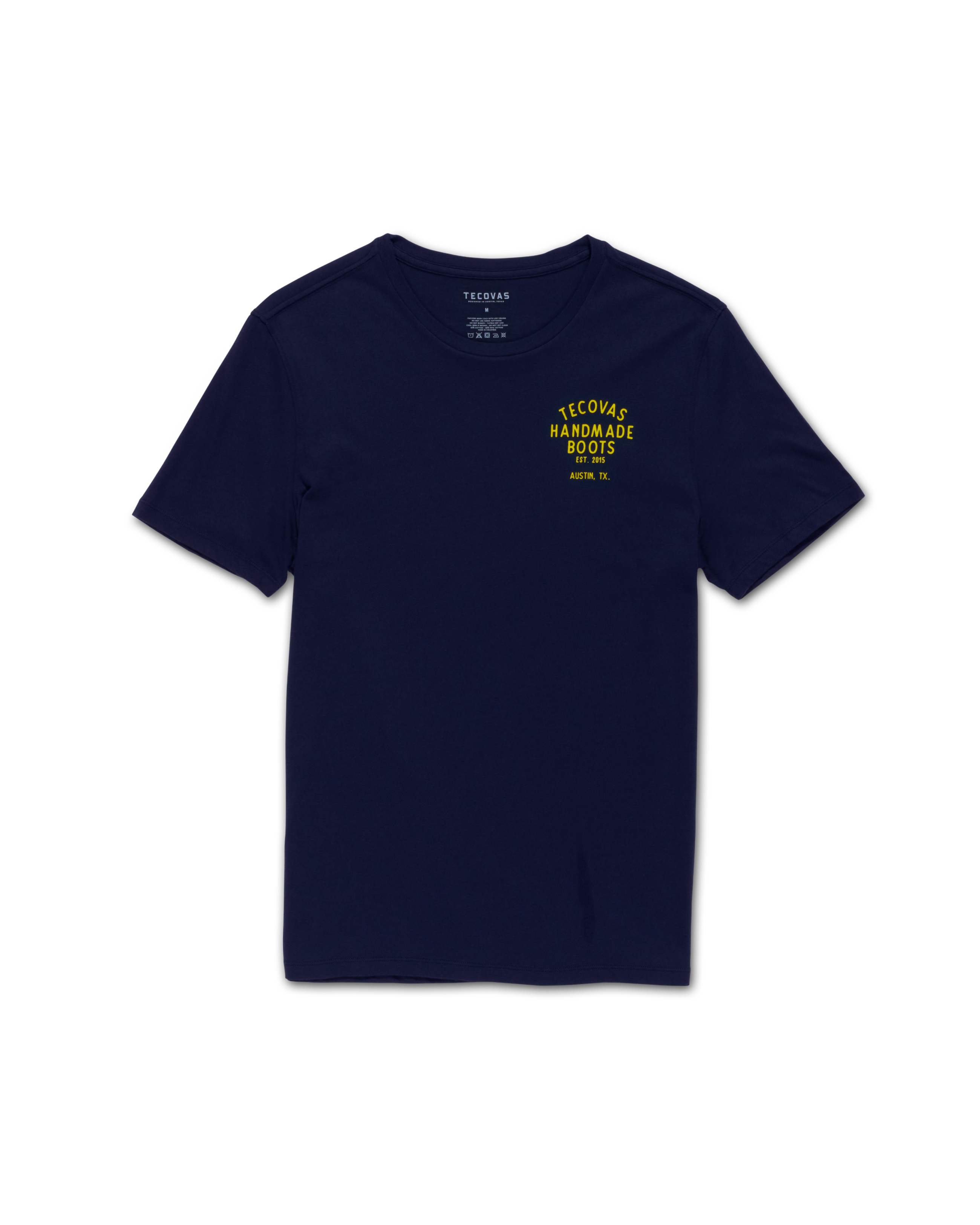 Men's Tecovas Handmade Boots Tee Navy/Yellow Tecovas