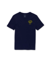 Front view of Men's Tecovas Handmade Boots Tee - Navy/Yellow on plain background