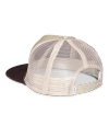 Quarterback view of Western Provisions Five-Panel Trucker - Brown on plain background