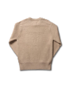 Back view of Men's Crew Neck Desert Sweater - Bone Heather on plain background