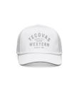 Front view of Quality Made Performance Trucker - White on plain background