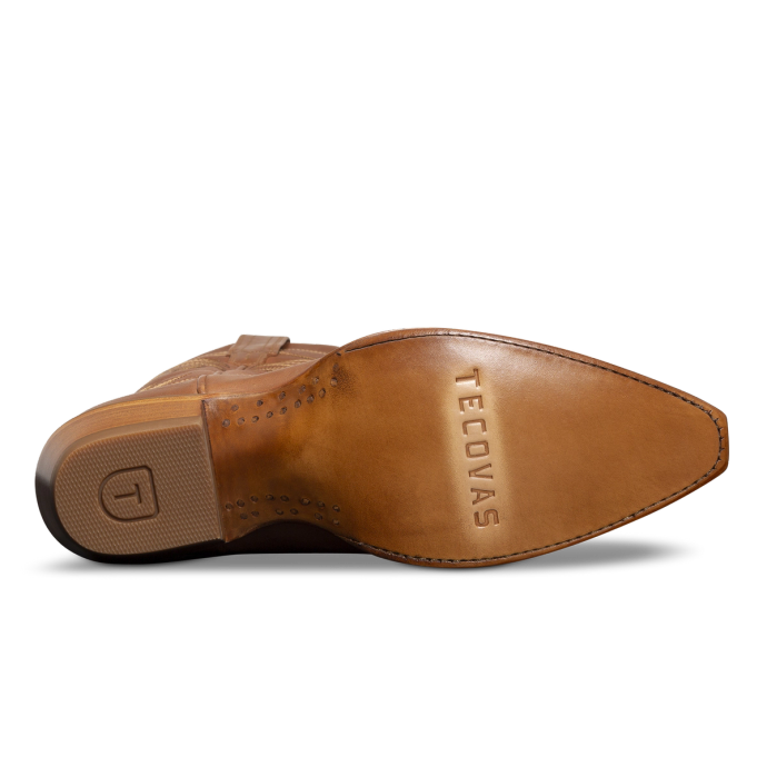 Sole view of The Annie - Caramel on plain background