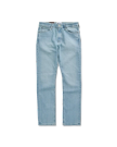 Front view of Men's Slim Stretch Denim - Light Stone Wash on plain background