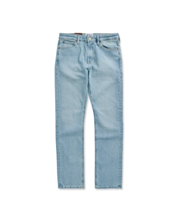 Front view of Men's Slim Stretch Denim - Light Stone Wash on plain background