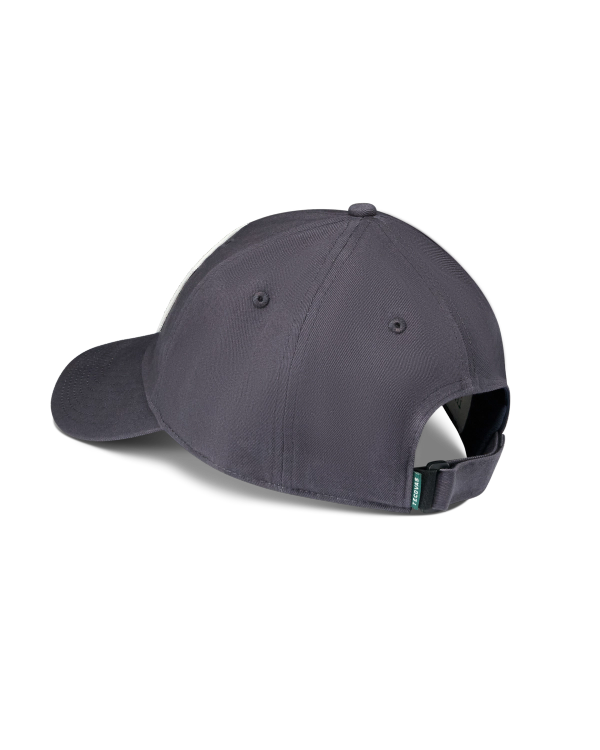 Quarterback view of General Store Dad Hat - Washed Navy on plain background