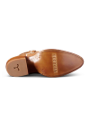 Sole view of The Jolene - Caramel / Bone on plain background