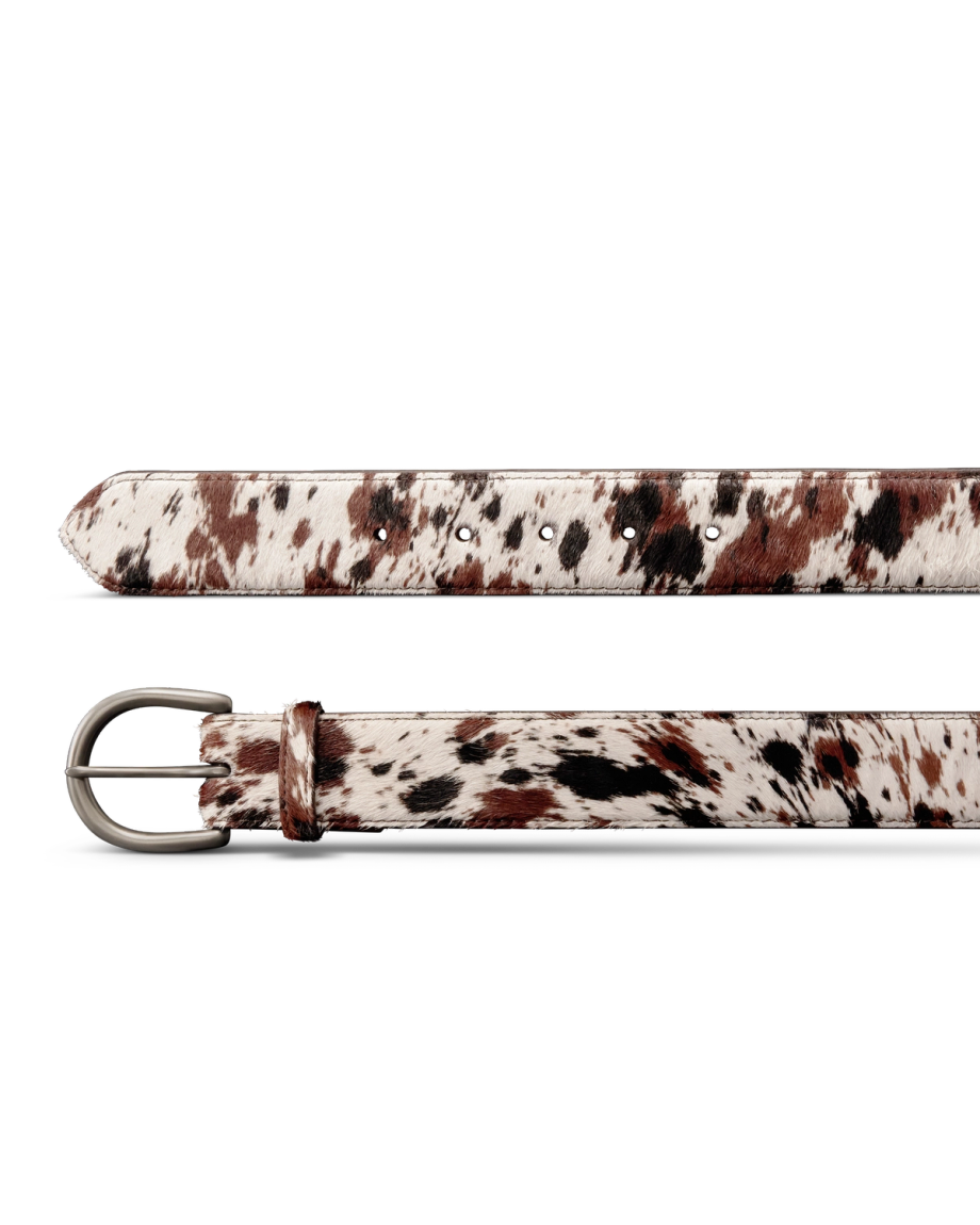 Closeup view of Women's Hair on Hide Belt - Hair on Hide