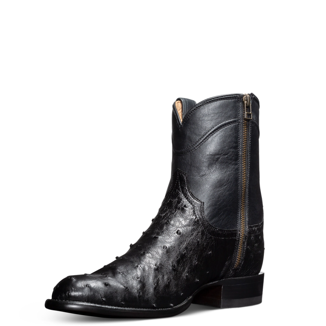 Men's FullQuill Ostrich Boots The Zane Midnight Tecovas
