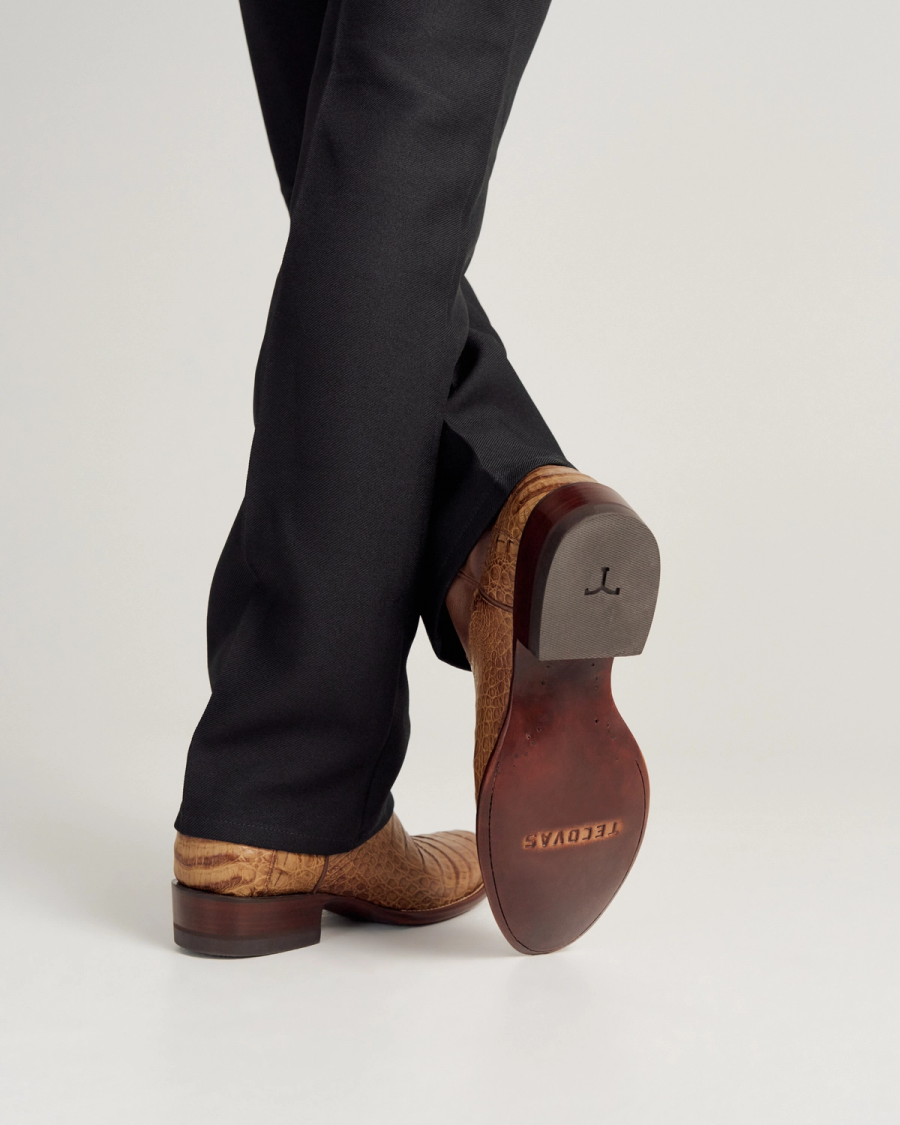 The Dean in Toffee Caiman - Men's Zip Boot | Tecovas