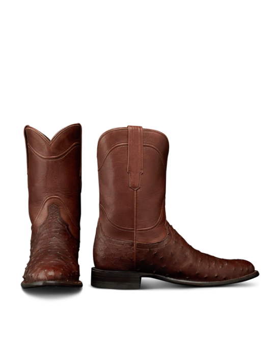 Brown Ostrich Boots | Tecovas display picture 3