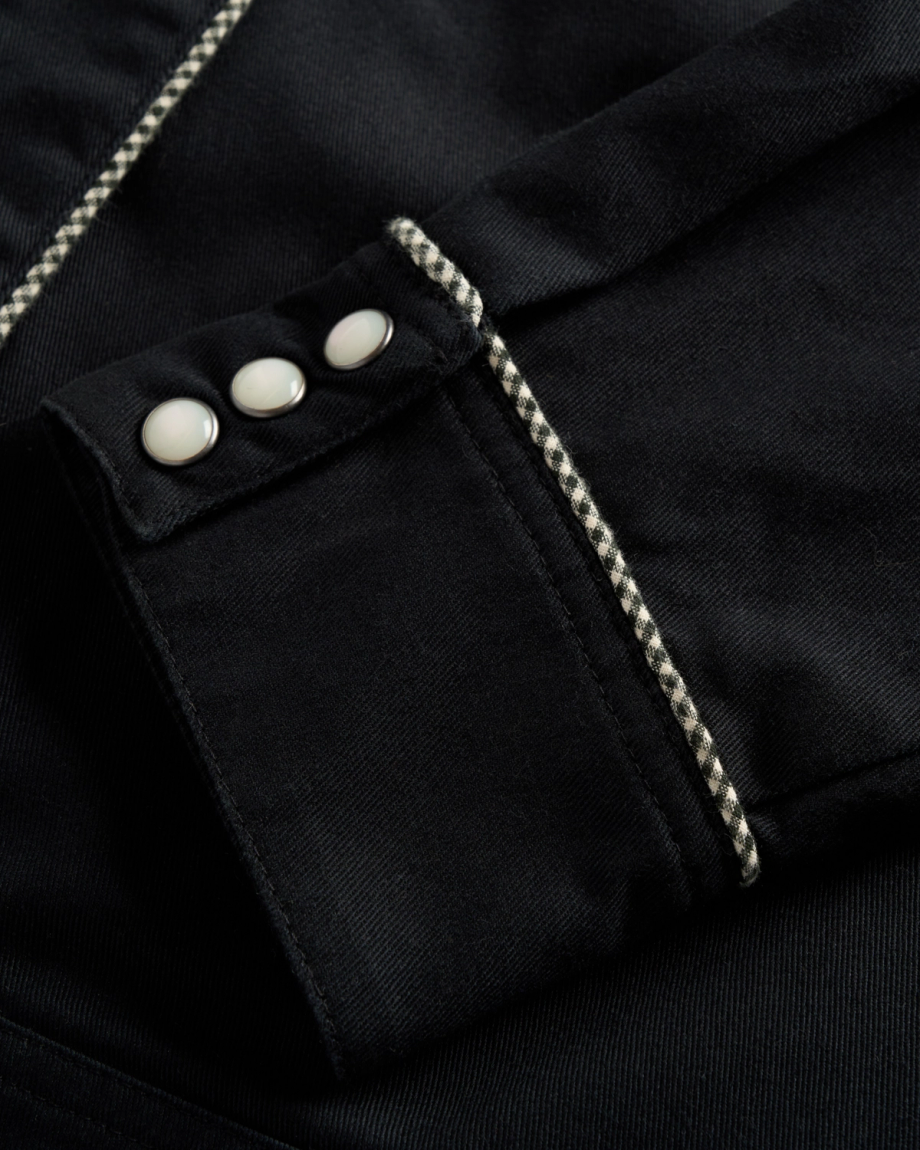Closeup view of Women's Embroidered Dolly Jacket - Black