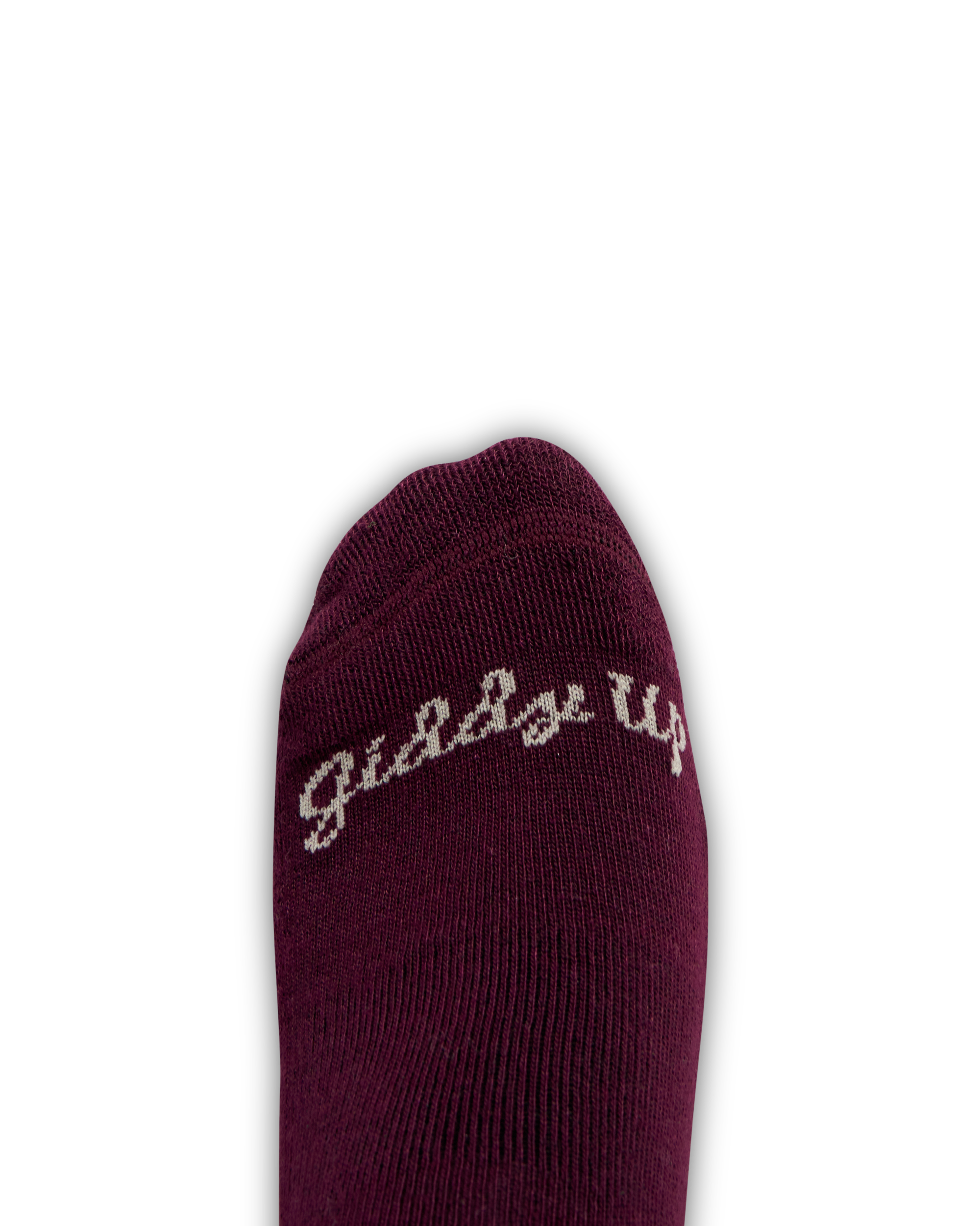 View of Giddy Up Ankle Sock (2-Pack) - Cream / Burgundy