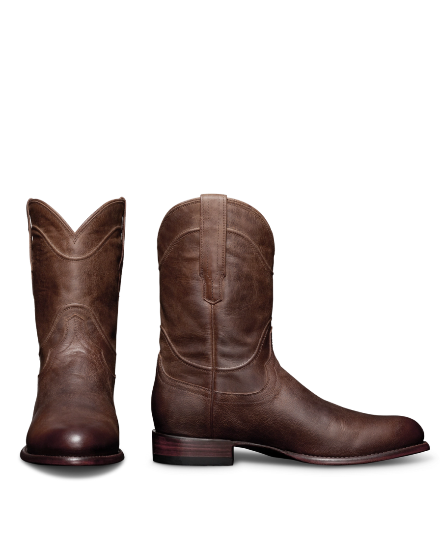 The Earl Round Toe Roper Boot - Brown goat | Tecovas