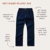 Flat lay of Men's Rugged Relaxed Jean with callouts