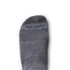 Toe view of Hiker Socks - Charcoal on plain background