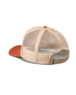 Quarterback view of Tecovas Badge Trucker - Burnt Orange on plain background