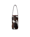 View of Wine Tote - Brown Multi