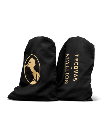 Closeup view of The Stallion x Tecovas Boot - Midnight Giant Gator