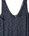 Closeup detail view of Women's Embroidered Slip Dress - Eclipse