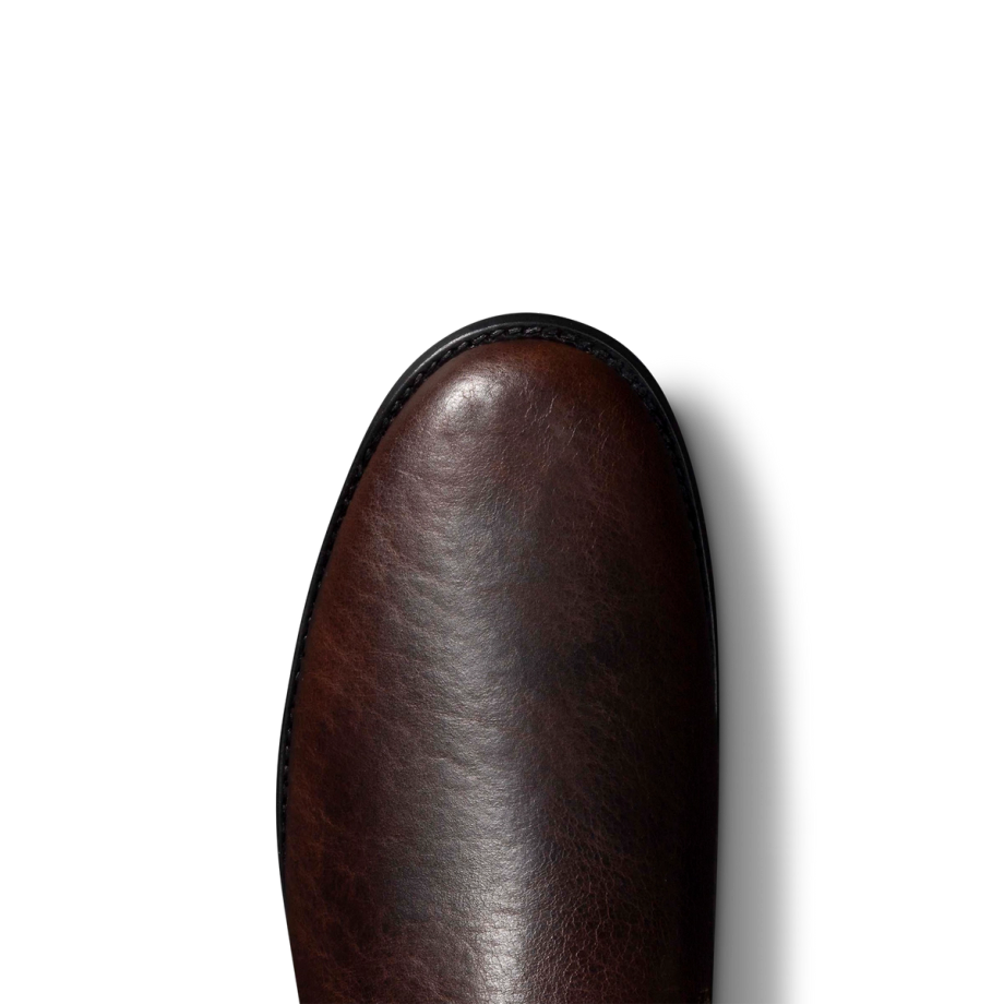 Toe view of The Monterrey - Hickory on plain background