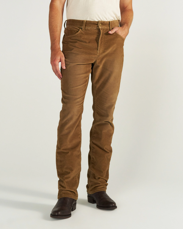 View of Men's Slim Straight Stretch Corduroy - Olivewood