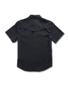 Closeup detail view of Men's Performance Western Pearl Snap SS - Classic Fit - Black