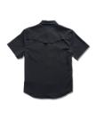 Closeup detail view of Men's Performance Western Pearl Snap SS - Classic Fit - Black