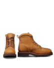 Pair view of LongHaul Waterproof Lace Up Composite Toe Work Boot - Light Tan on plain background