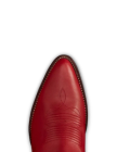 Toe view of The Abby - Crimson on plain background