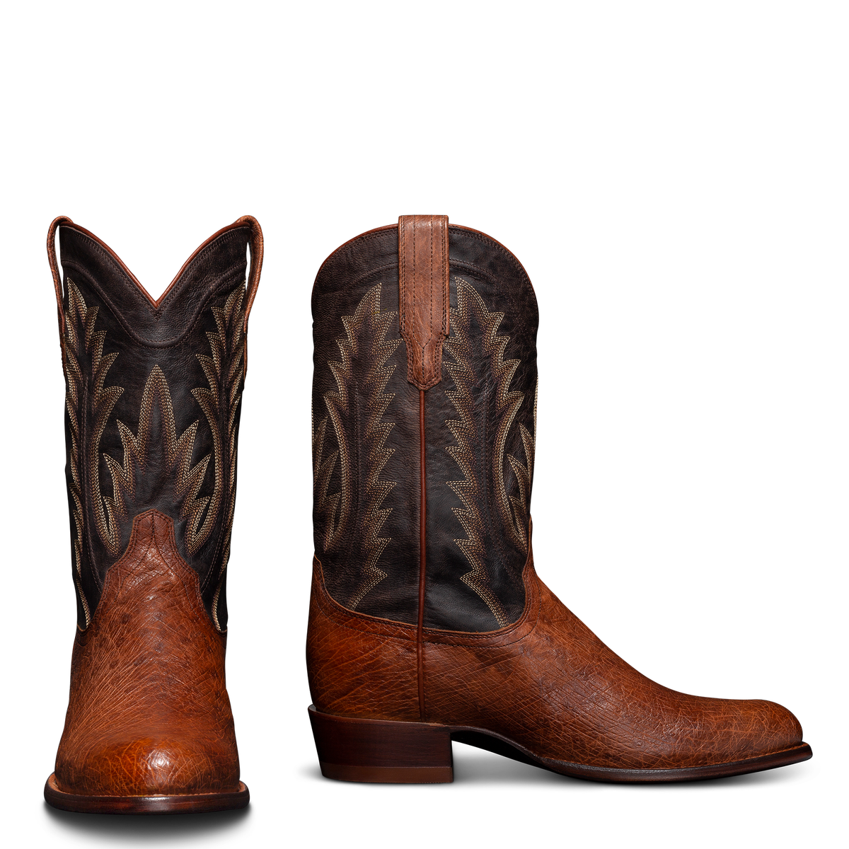 westin boots Store Smooth Quill Ostrich Cowboy Boots The Weston Chocolate Tecovas