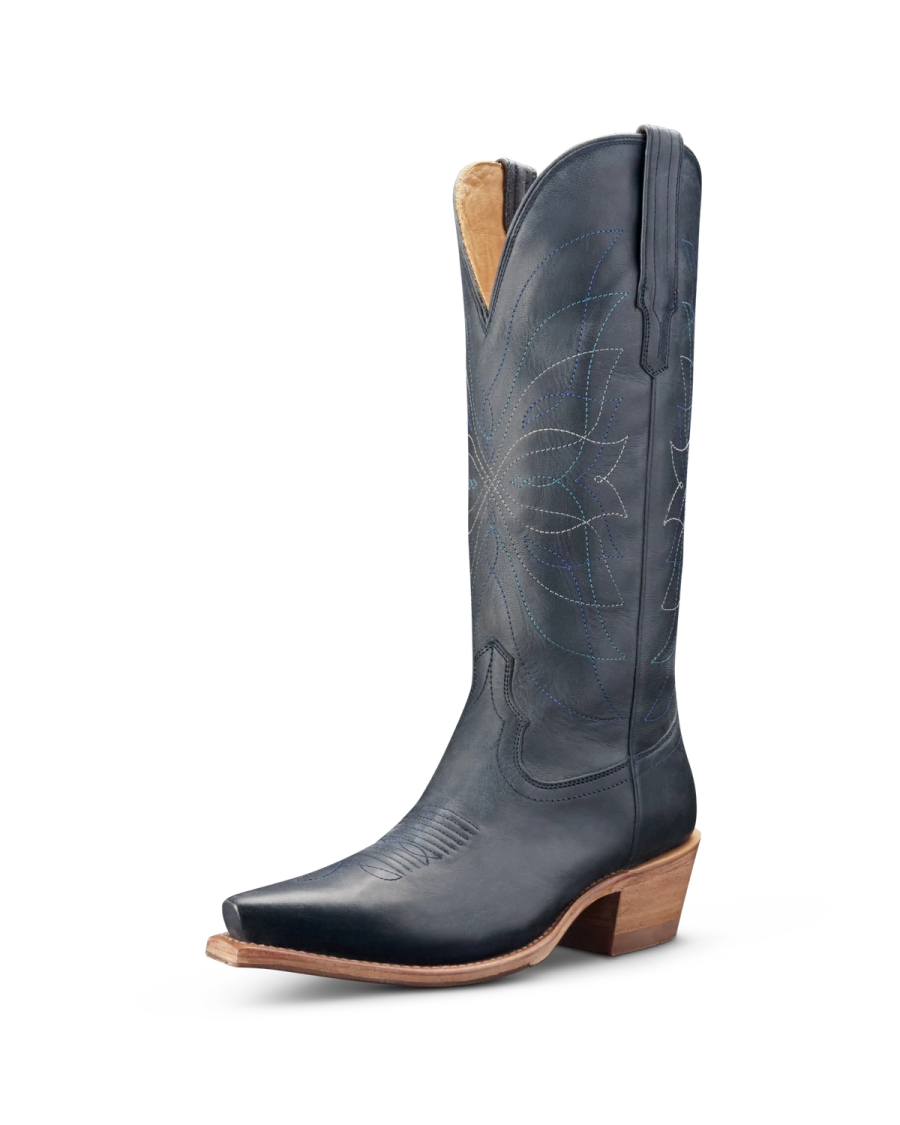 The Annie Snip Toe Cowgirl Boot - Blue goat | Tecovas