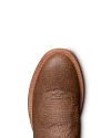 Toe view of The Prescott - Chestnut / Blue on plain background