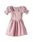 Front view of Women's Mini Dress - Purple on plain background