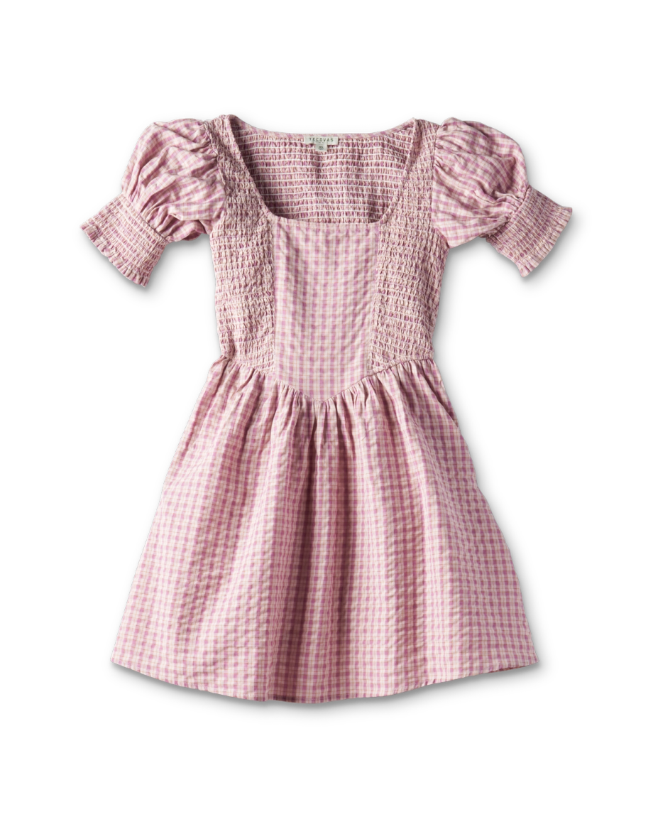 Front view of Women's Mini Dress - Purple on plain background