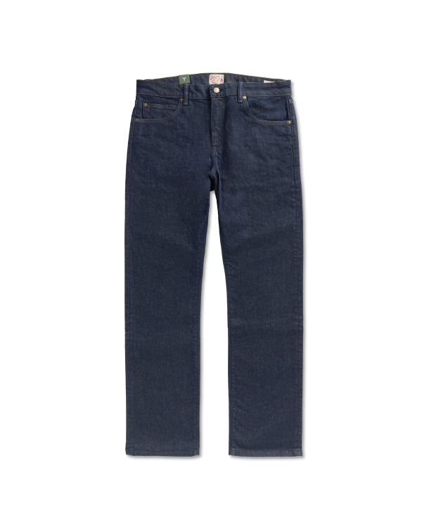 Front view of Men's Straight Crafted Denim - Resin Rinse on plain background