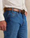 Closeup detail view of Men's Rugged Bootcut Jeans - Medium