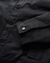 Closeup view of Buckaroo Waxed Canvas Trucker Jacket - Black