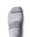 Toe view of Boot Socks - Gray on plain background