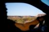 view through car window of west texas landscape