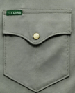 Closeup detail view of Men's Performance Western Pearl Snap - Cactus