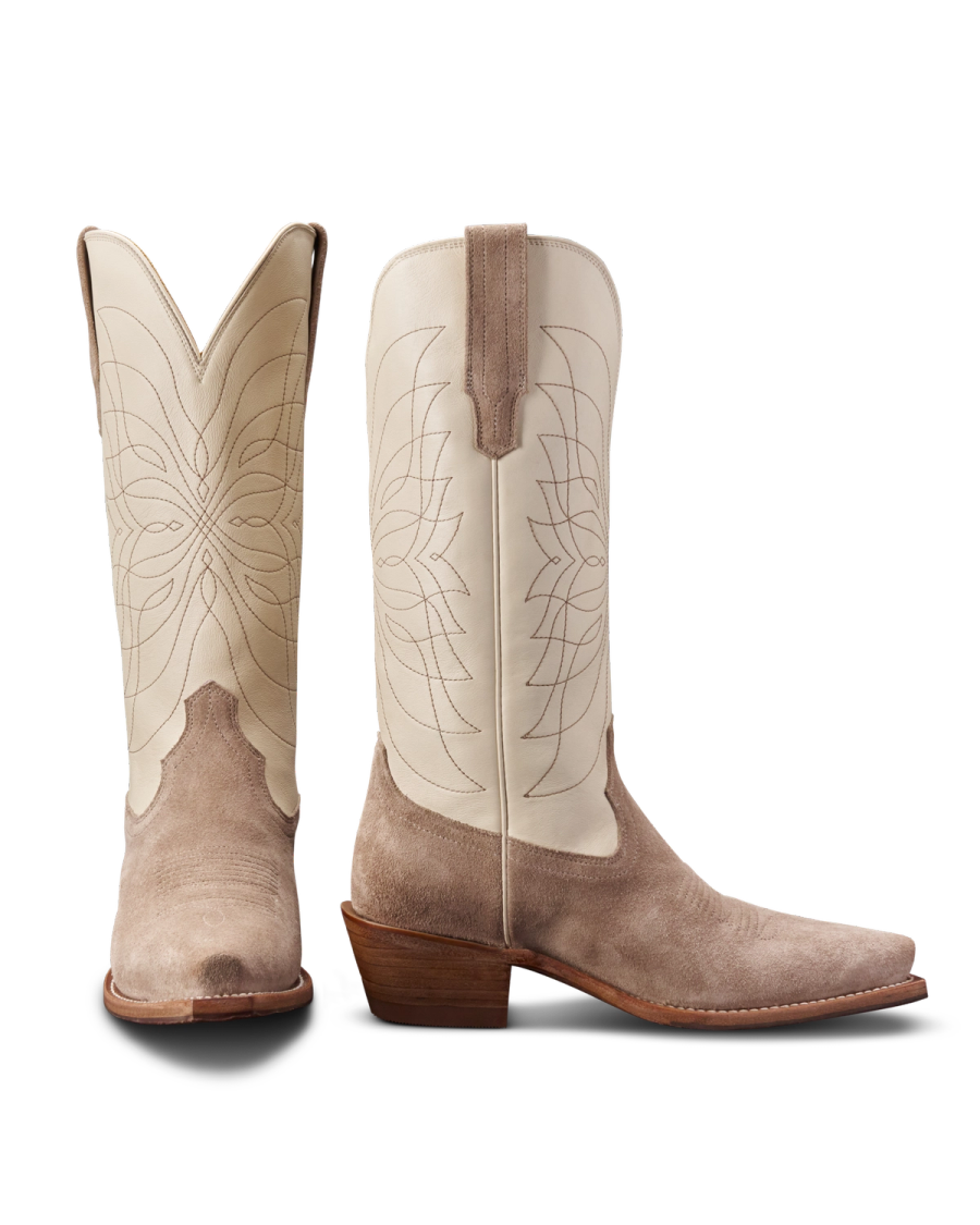 ANNIE BLAUWPOT TENCATE（アン　ブラウポット　テン　カーテ） The Annie Snip Toe Cowgirl Boot - White suede | Tecovas