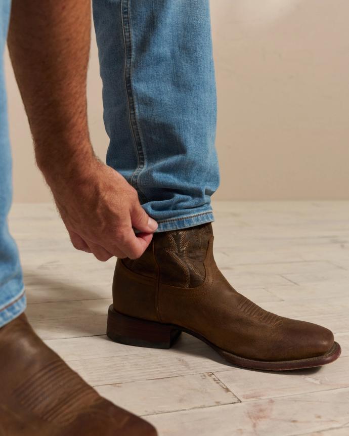 Closeup image of man wearing The Doc Cafe in a photo studio