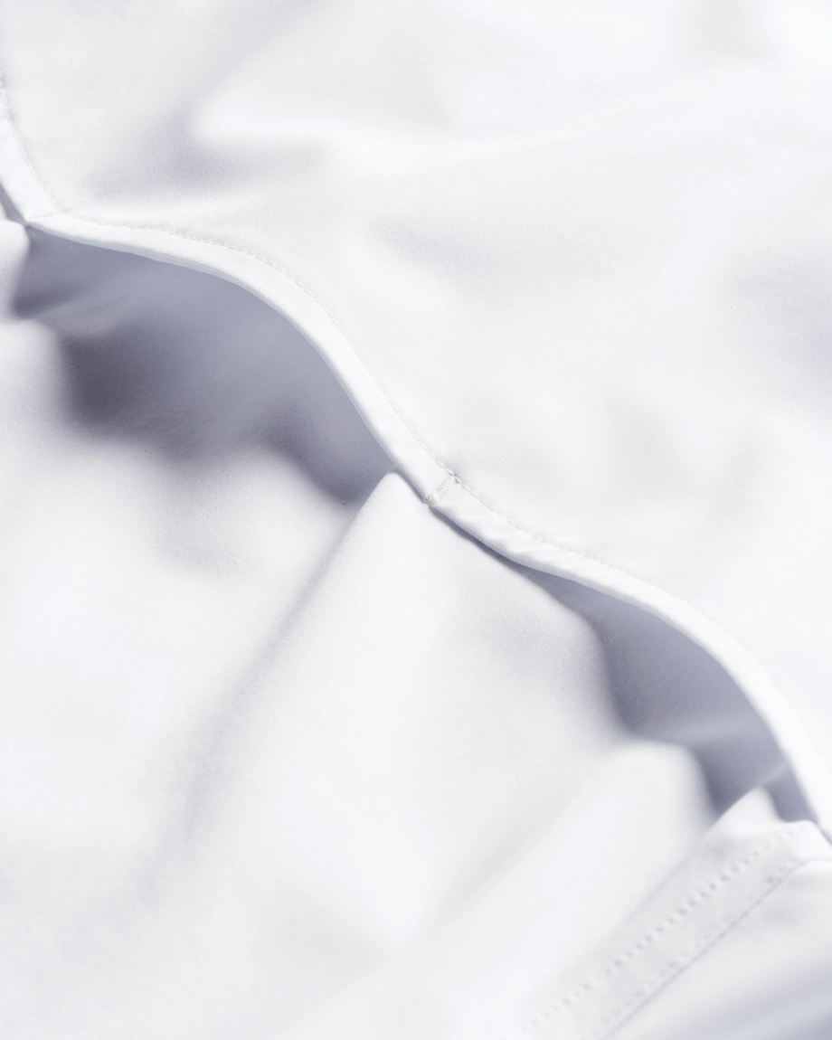 Closeup detail view of Men's Performance Western Pearl Snap LS - Classic Fit - White