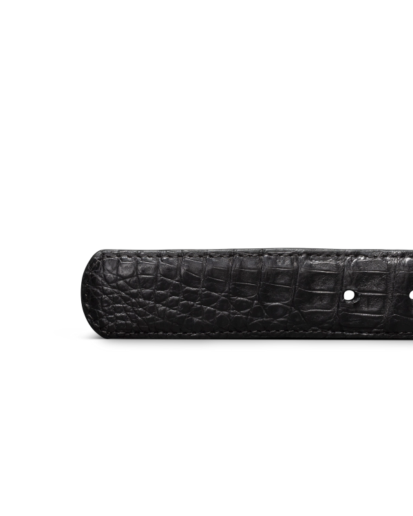 Closeup view of Men's Caiman Belt II - Midnight