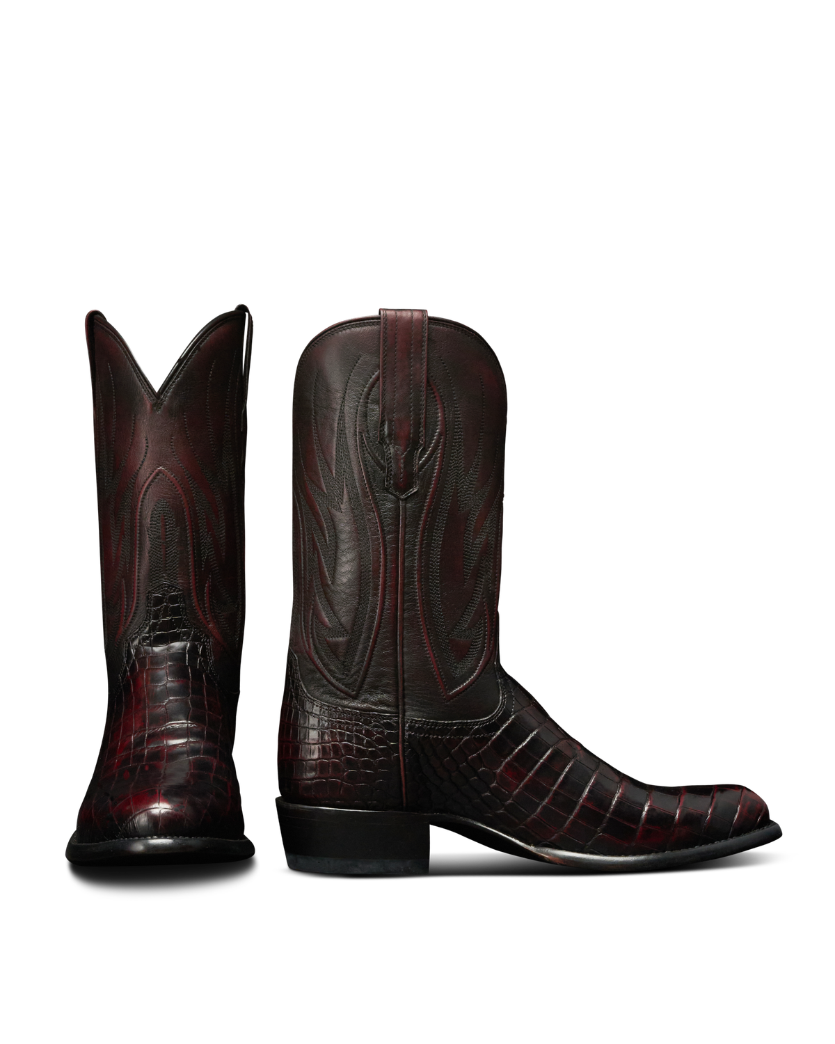 The Cooper Cowboy Boot - Black crocodile | Tecovas