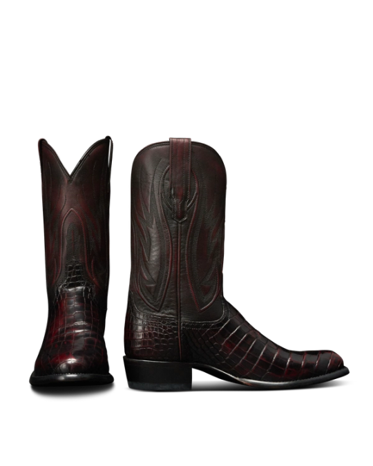 The Dean Men's Zip Boot - Black crocodile | Tecovas