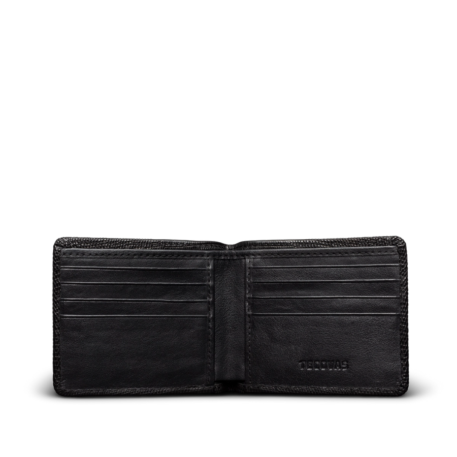 Lizard Billfold Wallet - Black lizard skin | Tecovas