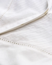 Closeup view of Women's Lace Peasant Top - White